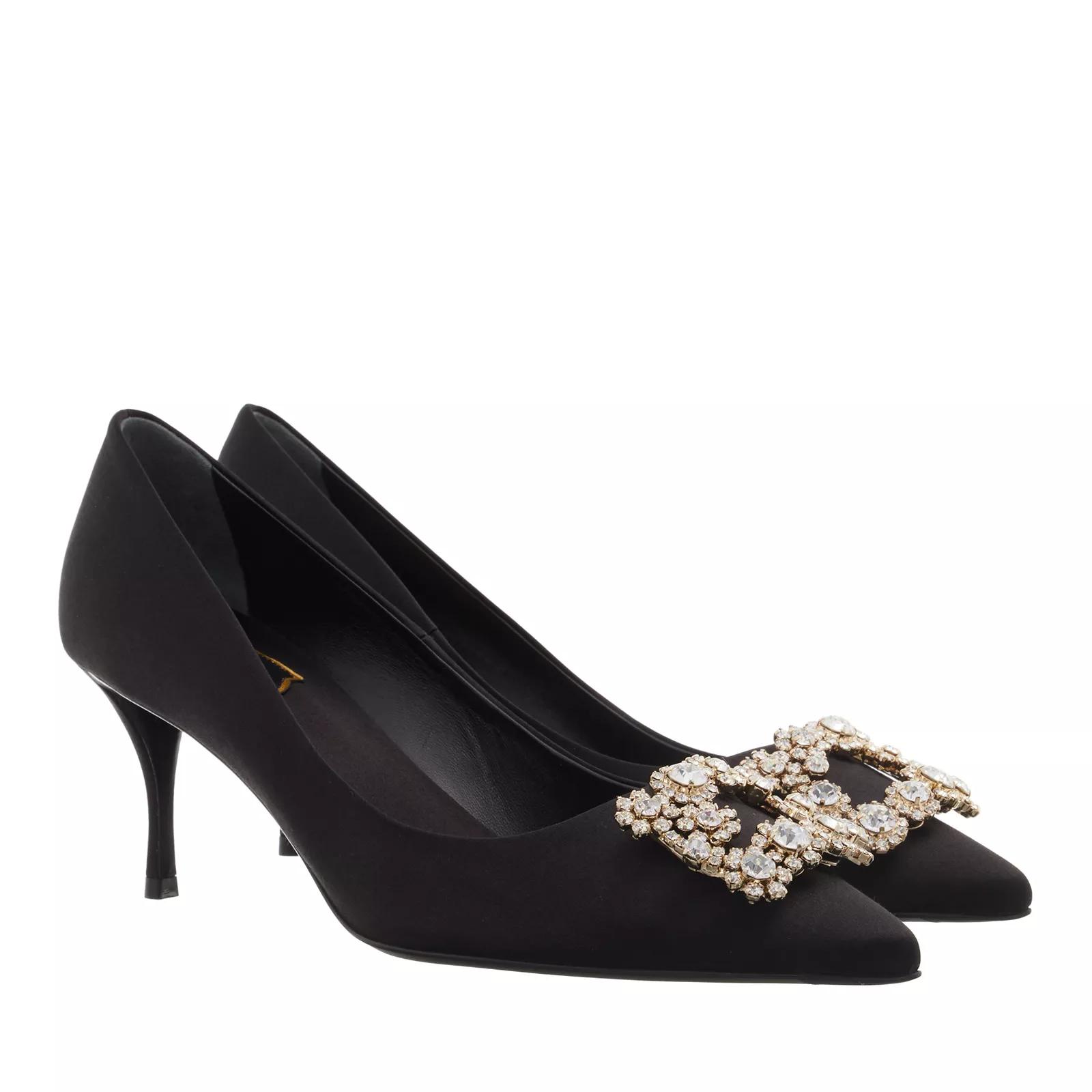 Roger Vivier Pumps & High Heels - Pumps With Flower Buckle Satin - Gr. 37 (EU) - in Schwarz - für Damen