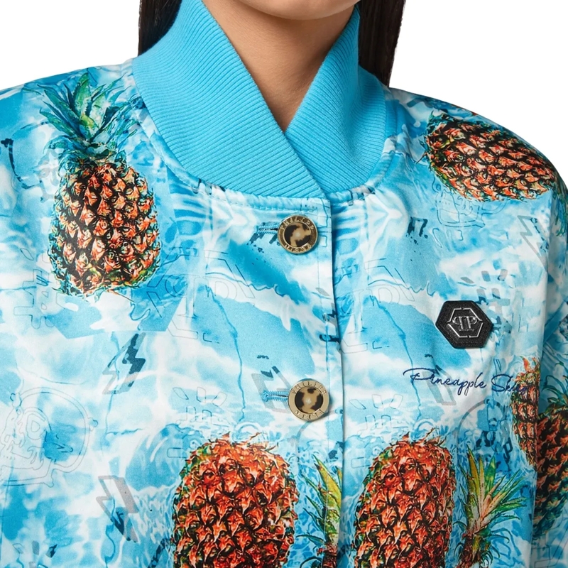 Philipp Plein Bomberjacke Bomberjacke Pineapple Skies bunt(Image 4)