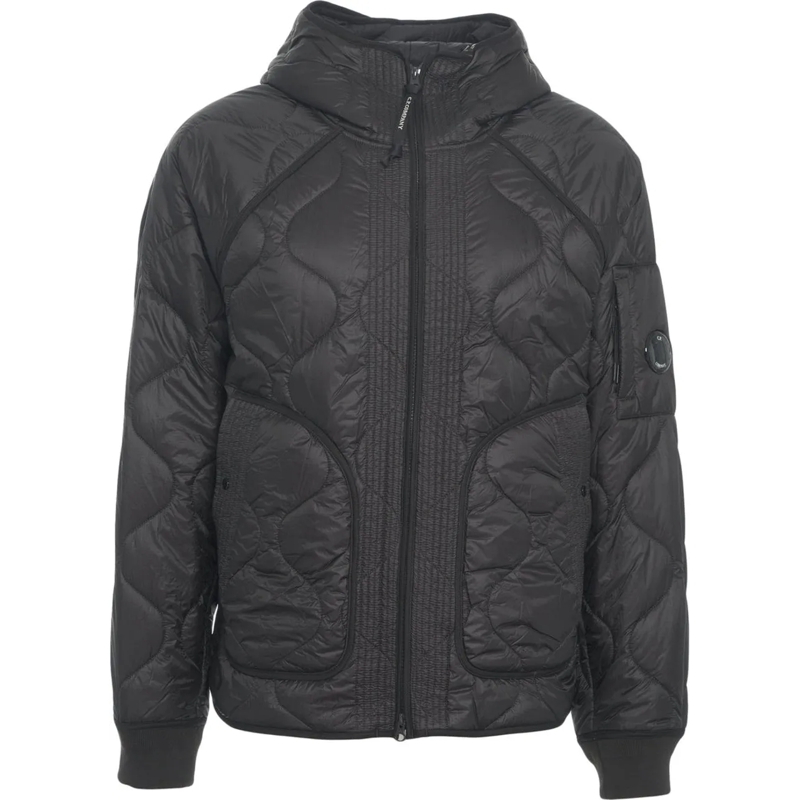 CP Company Mini-robe Hooded quilted jacket schwarz