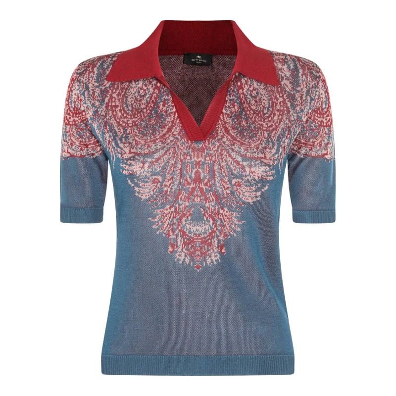 Etro T-Shirt Multicolor Viscose Polo Shirt Multicolor