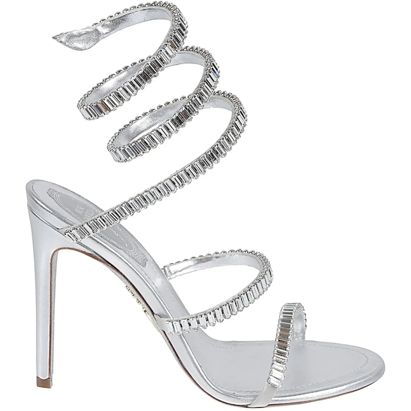 René Caovilla Sandalen Sandals Silver silber