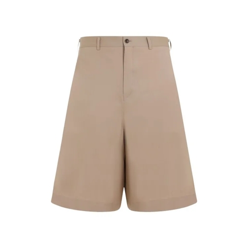 Comme des Garcons Beige Wool Shorts Brown Short décontracté