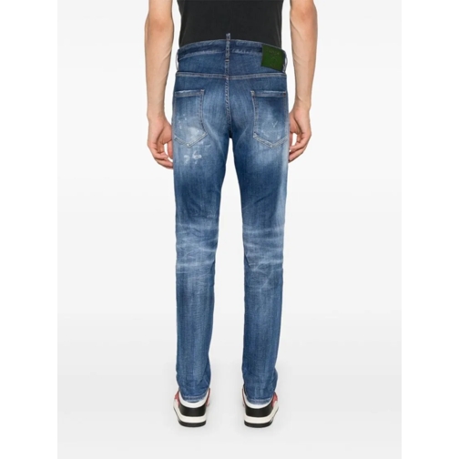 Dsquared2 Jeans Blue Slim-Fit Denim Trousers With Distressed Detai Blue (Image 5)
