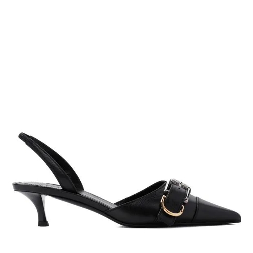 Givenchy Voyou 45Mm Slingback Black Bull Leather Sandals Black Laars