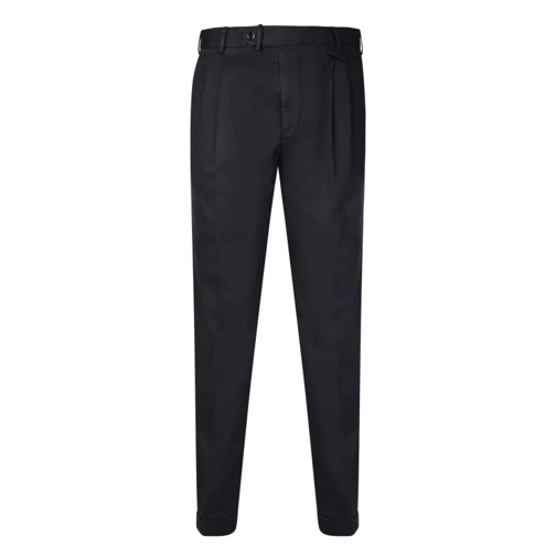 Dell'oglio Black Jacquard Cotton Pants Black 