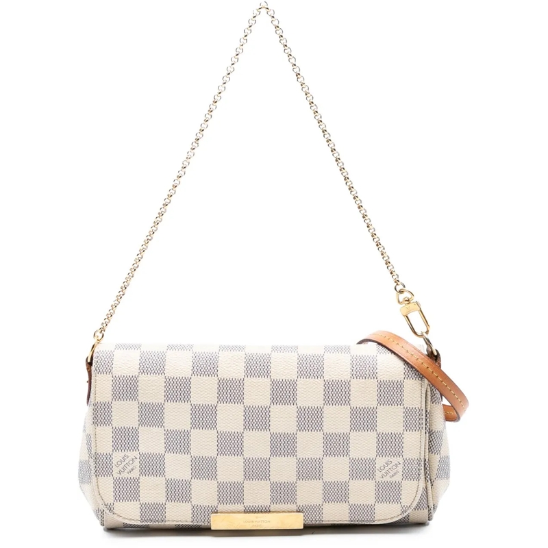 Louis Vuitton Schultertasche Damier Azur Favorite PM weiß