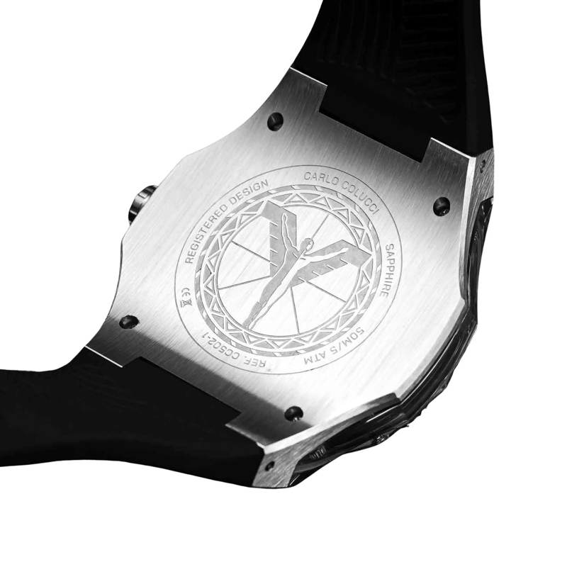 Carlo Colucci Automatikuhr Quarzuhr CC503-1 schwarz(Image 6)