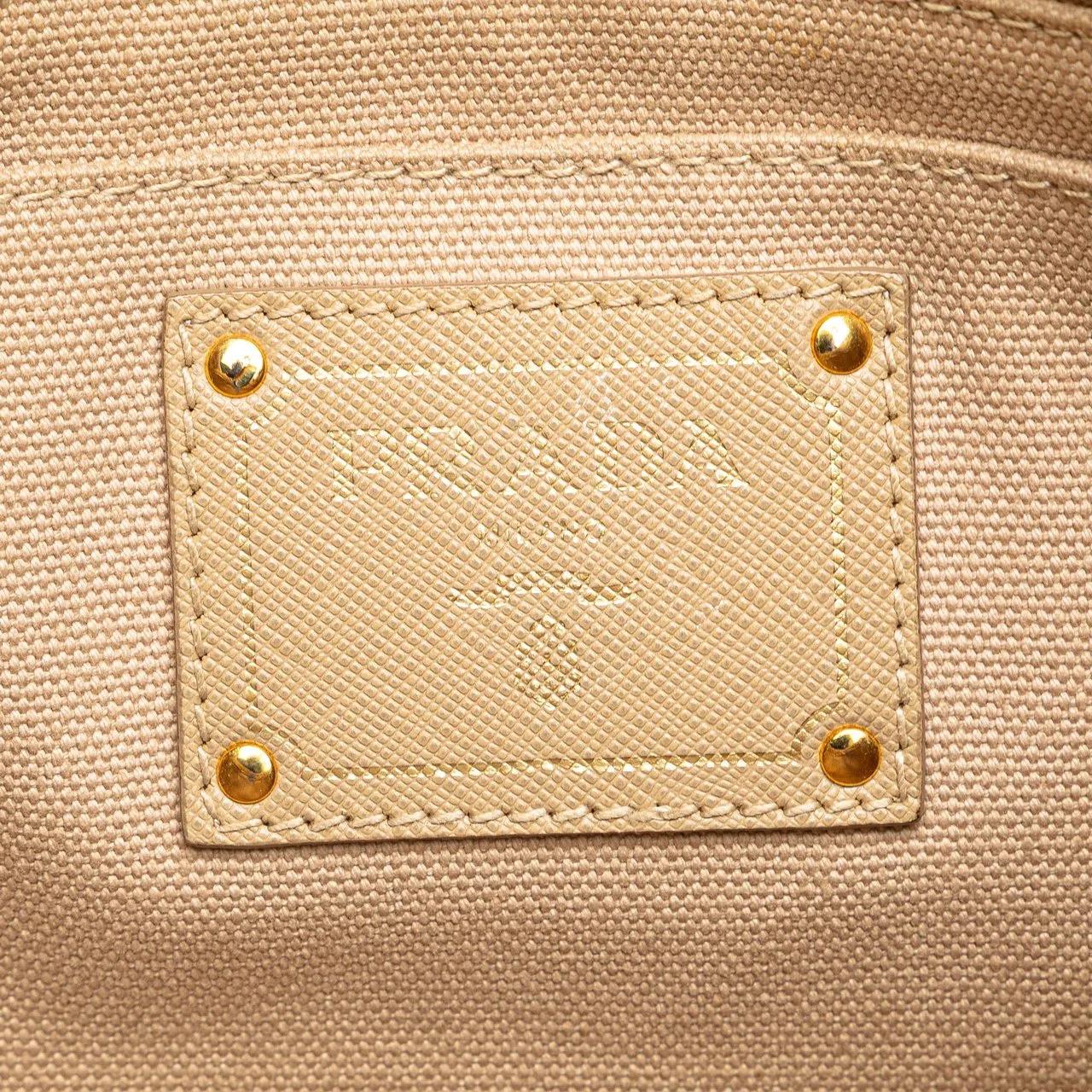 Thumbnail - Prada Clutches - Canvas Canapa Studded Vernice Clutch - Gr. unisize - in Braun - für Damen