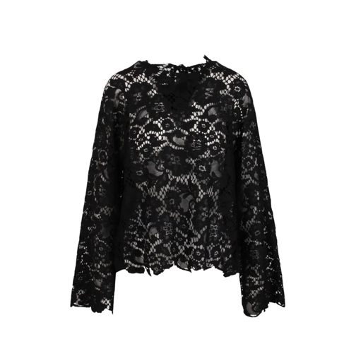 NUDE Blusen Nude Macramé Lace Blouse Black