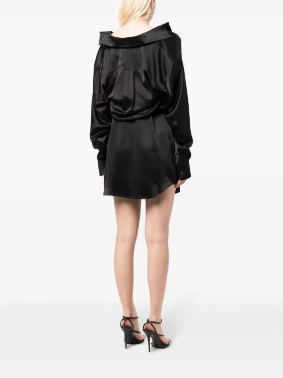 Alexander Wang - Layered Silk Minidress - Größe 6 - schwarz