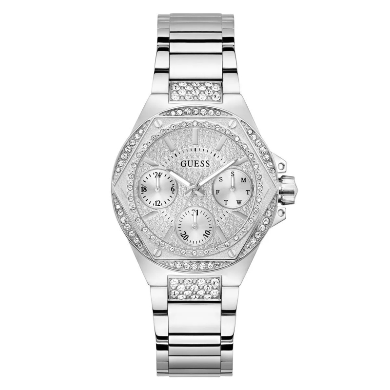 Guess Quarzuhr Quarz-Analoguhr Envy silber
