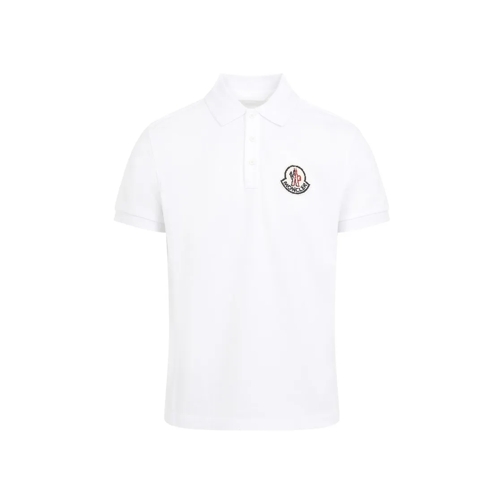 Moncler Short-Sleeved Polo T-Shirt White Polo