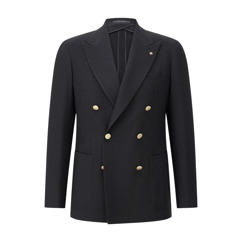 Tagliatore  Zweireihiges Sakko aus Schurwolle Schwarz