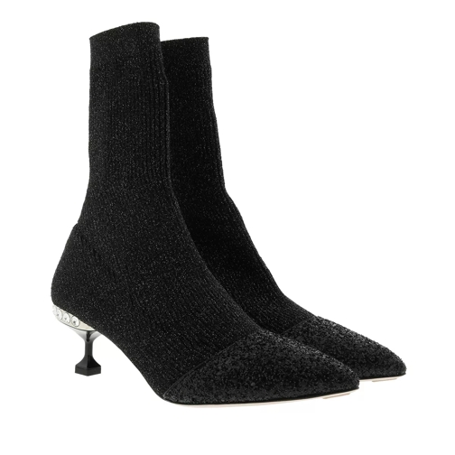 Miu Miu Lurex Sock Boots Nero Stiefelette