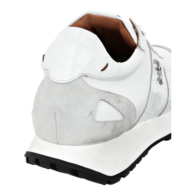 BILLIONAIRE Low-Top-Sneaker Läufer &Amp Crocco Geprägt weiss(Image 5)
