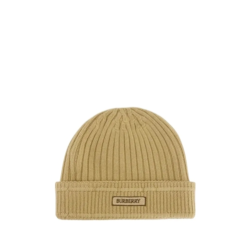 Burberry Hut Haw Beanie - Wool - Beige Green