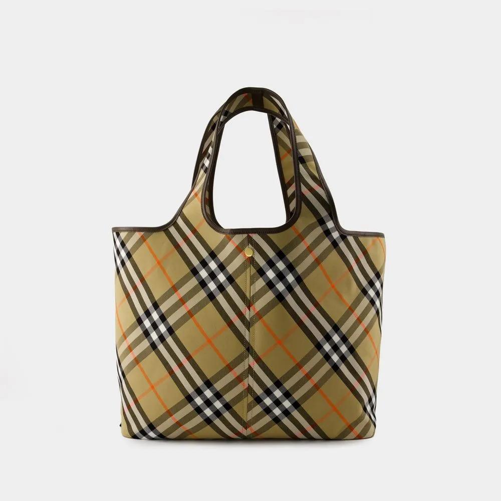 Burberry Totes & shoppers London Shopper Bag Cotton Beige in bruin