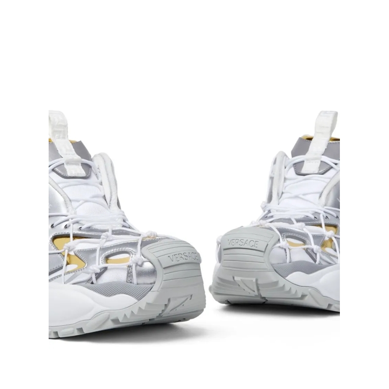 Versace Low-Top-Sneaker Color-Block Sneakers With Metallic Accents White (Image 2)