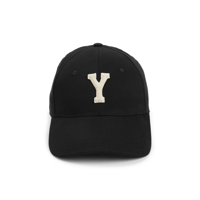 Saint Laurent Hoed Black Cotton Baseball Cap Black