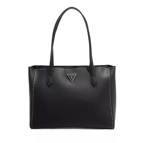 Guess Downtown Chic Turnlock Tote Black Shopping Bag