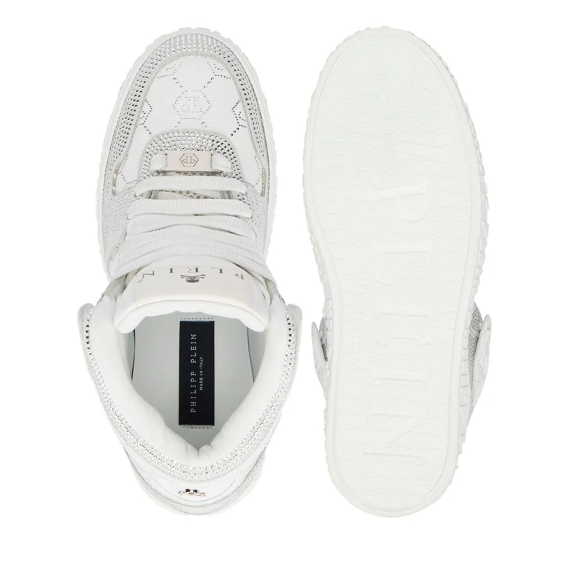 Philipp Plein Low-Top-Sneaker Hochwertige Turnschuhe Monogram Verziert weiss(Image 5)