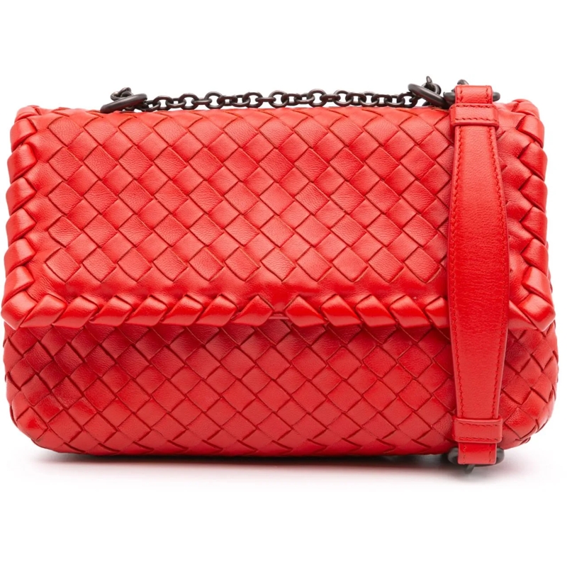 Bottega Veneta Schultertasche Baby Nappa Intrecciato Olimpia Crossbody rot