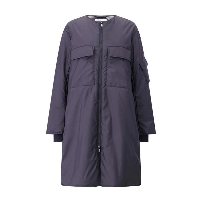 Lis Lareida  Mantel Grayson mit Rundhalsausschnitt Dunkelblau