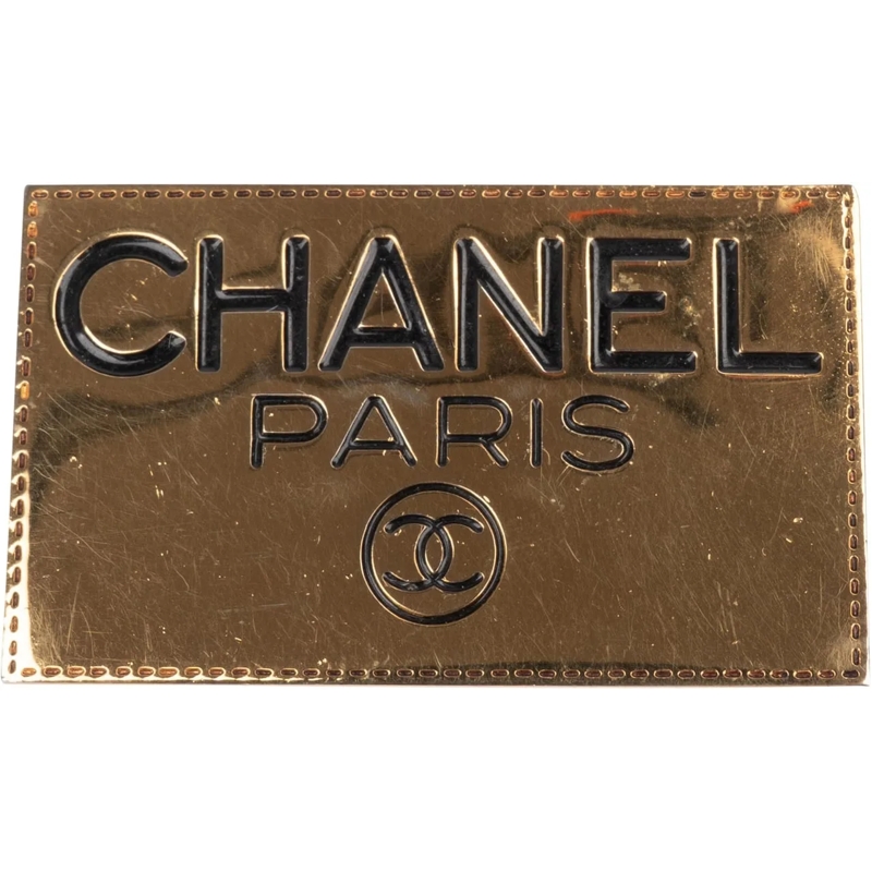 Chanel  Chane Golden Paris Plate Brooch mehrfarbig