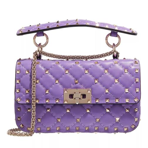 Valentino Garavani Rockstud Spike Crossbody Bag Small Violette Satchel