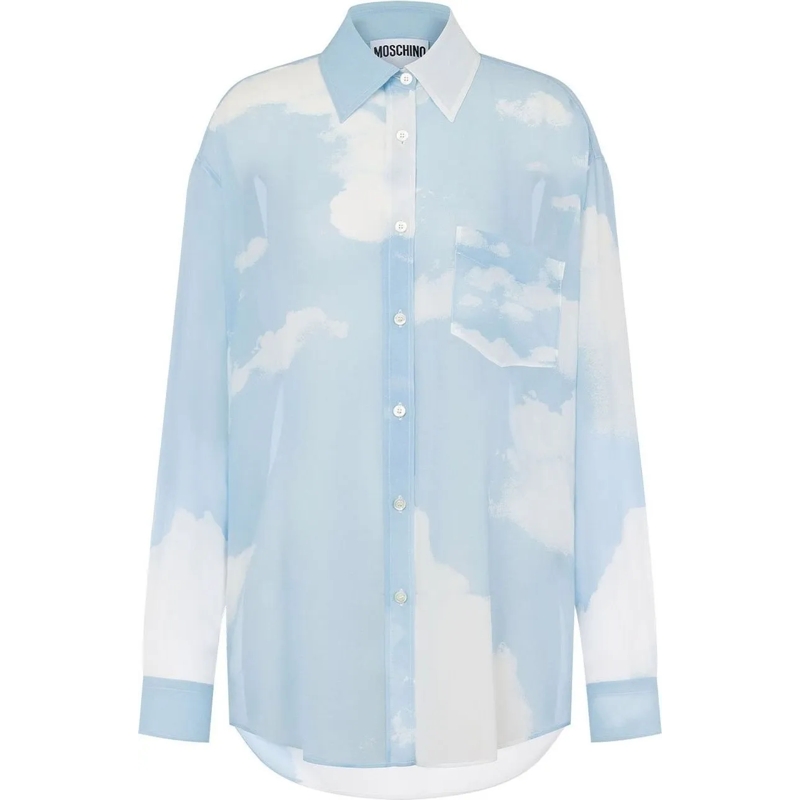 Moschino T-Shirt Shirts Cyan blau
