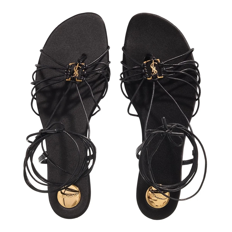 Saint Laurent Romeinse sandalen Babylone Sandal Nero(Image 6)