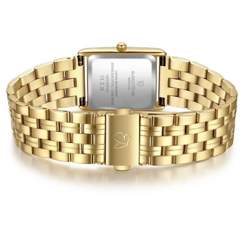 Glanzstücke München Automatikuhr Damen Armbanduhr Edelstahl gold(Image 5)