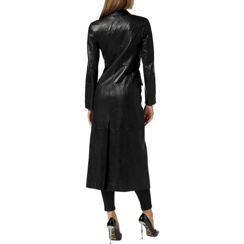 Philipp Plein Wintermantel Long Coat Signature schwarz(Image 2)