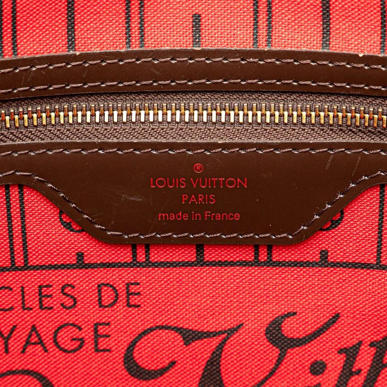 Louis Vuitton Crossbody bags 2009 Damier Ebene Neverfull PM in bruin