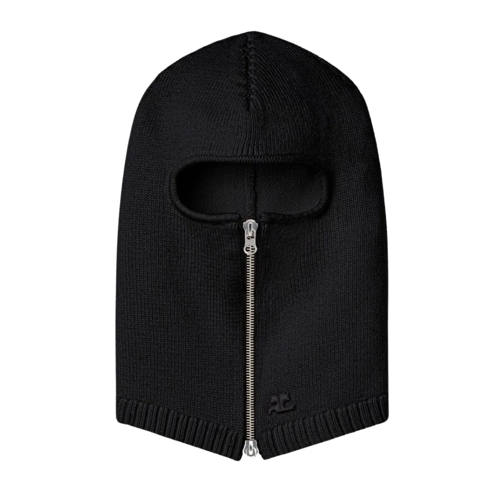 Courrèges Hoed Ac Logo Wool Balaclava Black