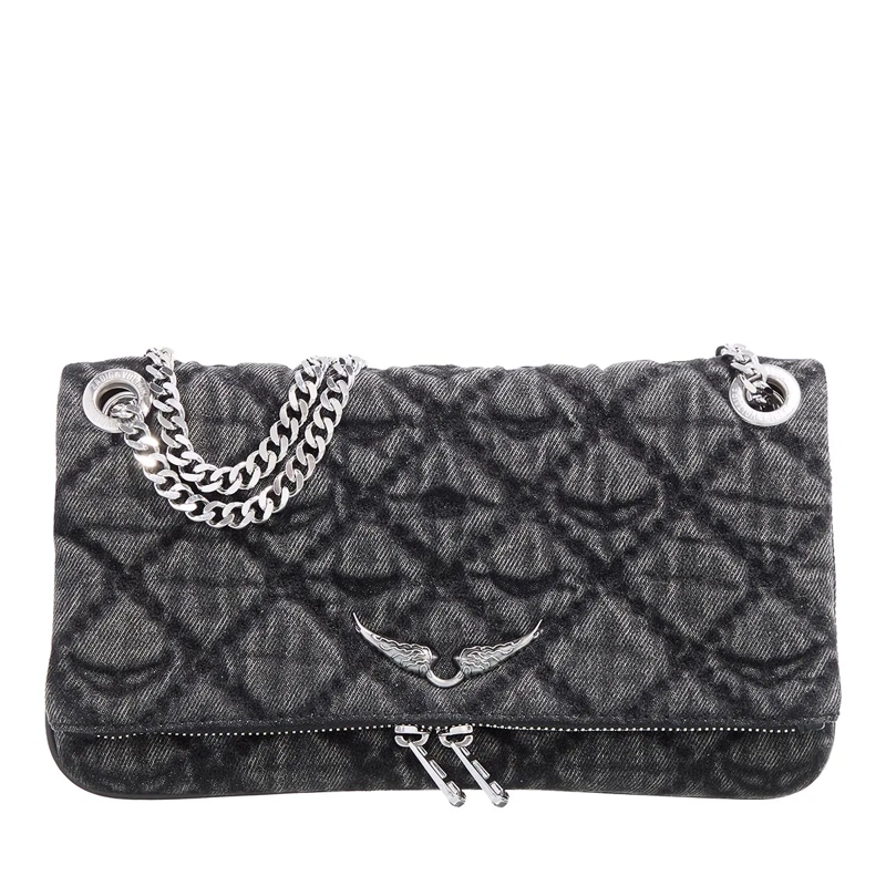 Zadig & Voltaire Crossbody Bag Rock Ii Denim Monogram Road