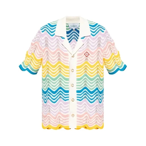 Casablanca Multicolored Wave Crochet Shirt Multicolor 