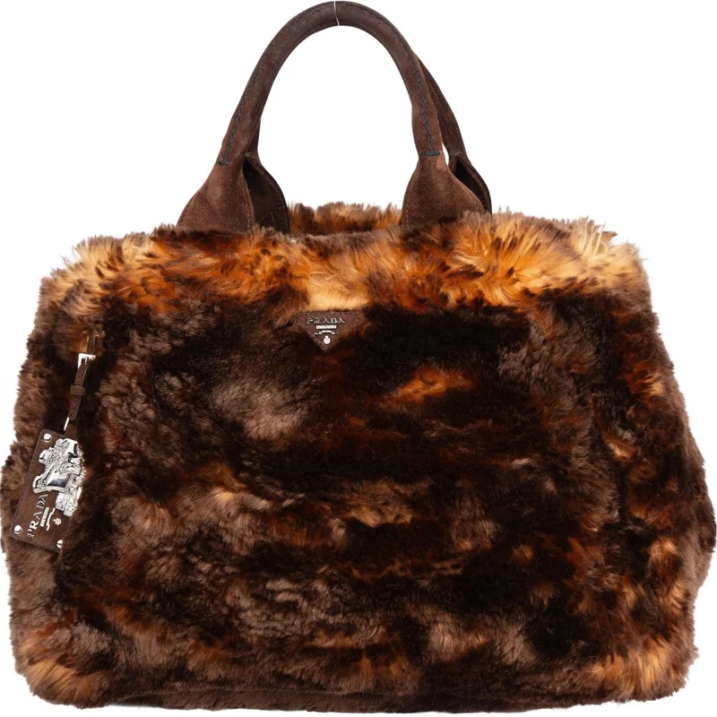 Prada Schultertasche Prada Fur Optic Canapa Handbag mehrfarbig