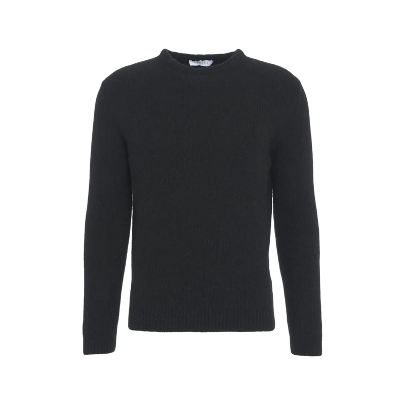 Gender Pullover Ribbed Fitted Knit Sweater In Black Black