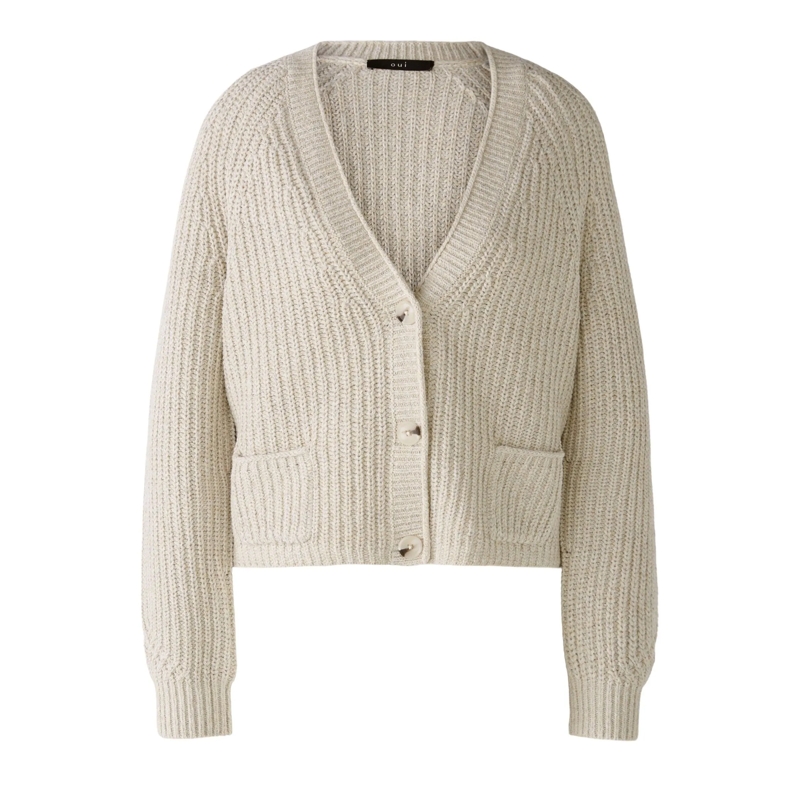 Oui Strickjacke Strickjacke LAFONYA beige