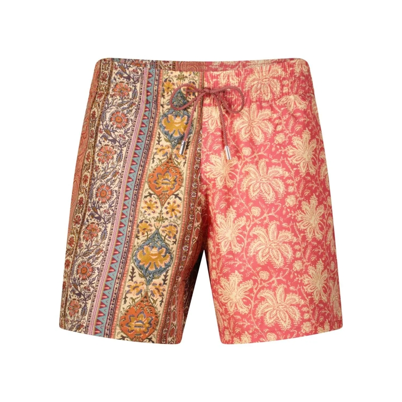 Etro  Badehose mit Paisley-Muster rot