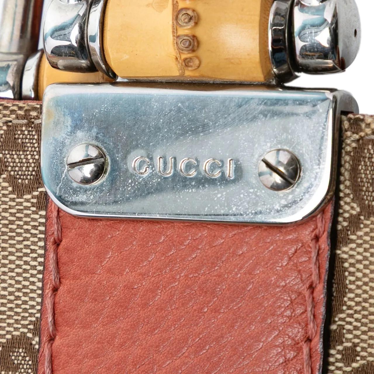 Thumbnail - Gucci Shopper - Large GG Canvas Bamboo Libeccio Tote - Gr. unisize - in Braun - für Damen