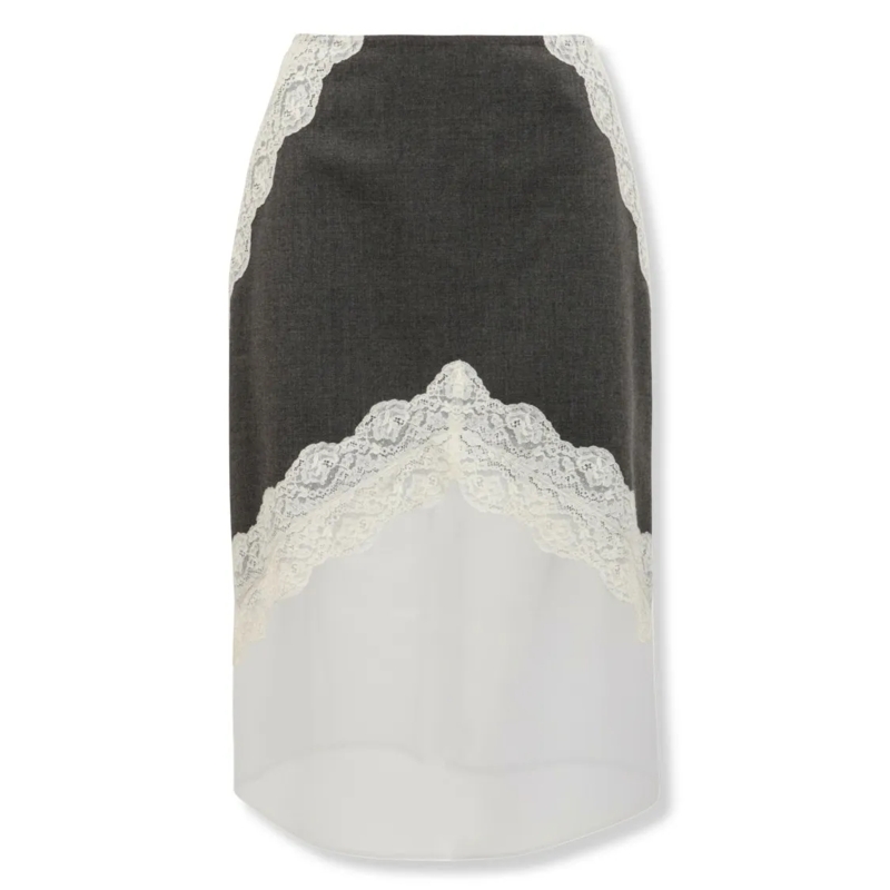 Jil Sander Minirock Minimalist Skirt With Volcanic Glass Finish White