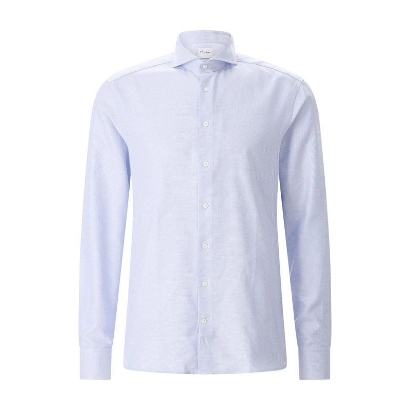 STENSTRÖMS Hemd Slim-Fit Hemd aus Baumwolle blau