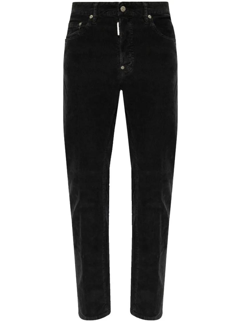 Thumbnail - Dsquared2 - Corduroy Slim-Cut Jeans - Größe 48 - schwarz
