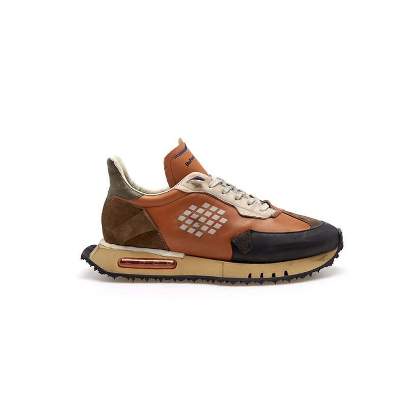 Be Positive Sneaker basse Space Race - Distressed Leather Sneakers Brown