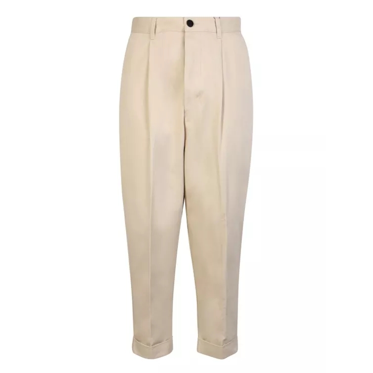 Beige deals cropped trousers