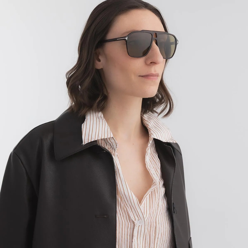Tom Ford Lunettes de soleil Ft1209@5652n Dark Havana(Image 2)
