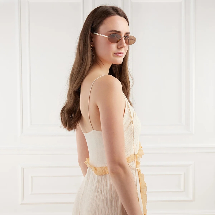 サングラス GUCCI Woman Sunglasses Gold GG1922S 003 Gucci GG1922S-003 Gold-Gold-Brown | Sunglasses