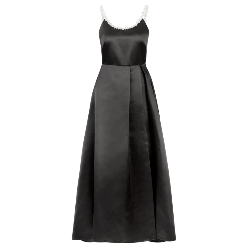 Apart Abendkleid Satinkleid schwarz